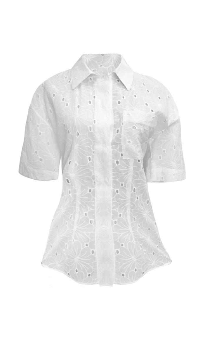 Bambah White Eyelet Blouse