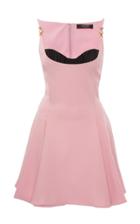 Moda Operandi Versace Peak-a-boo Cady Mini Dress