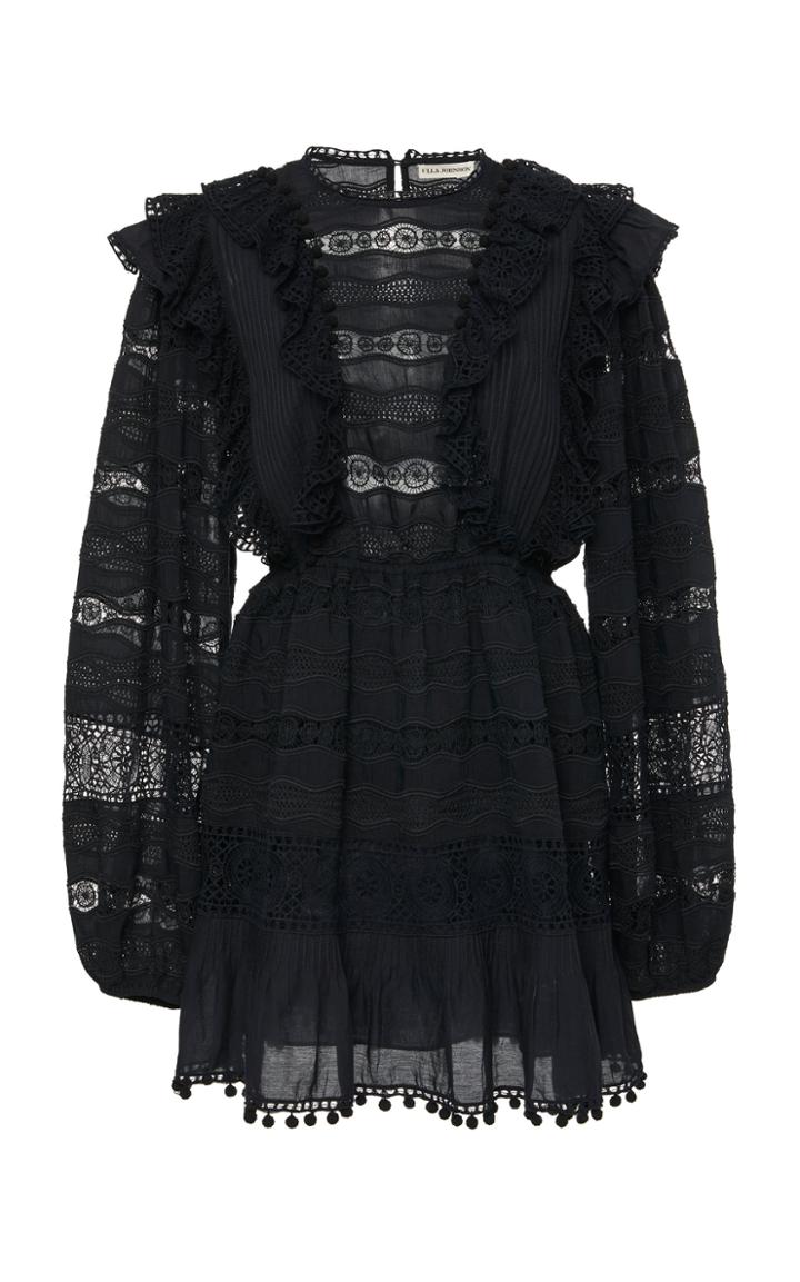 Ulla Johnson Jolie Ruffled Cotton-blend Mini Dress Size: 0