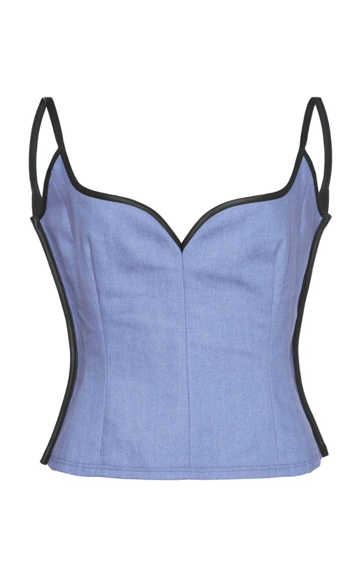 Moda Operandi Paris Georgia Heart Denim Singlet Top