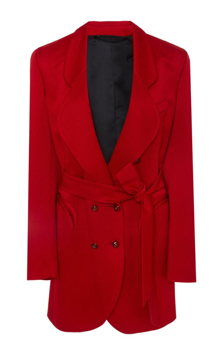 Blaz Milano Royal Delight Tie-waist Crepe Blazer