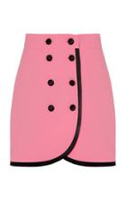 George Keburia Button-embellished Cady Skirt
