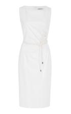 Max Mara Fitted Cotton-blend Midi Sheath Dress