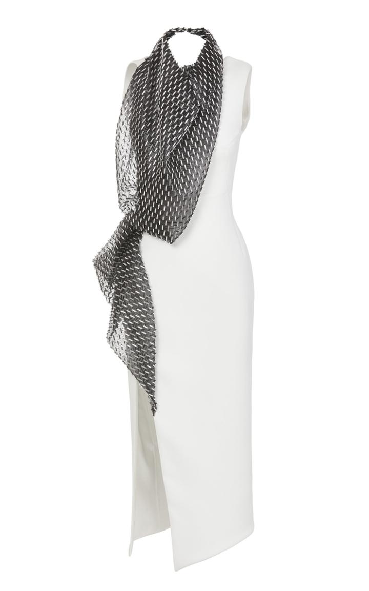 Maticevski Interstellar Chiffon-trimmed Crepe Dress