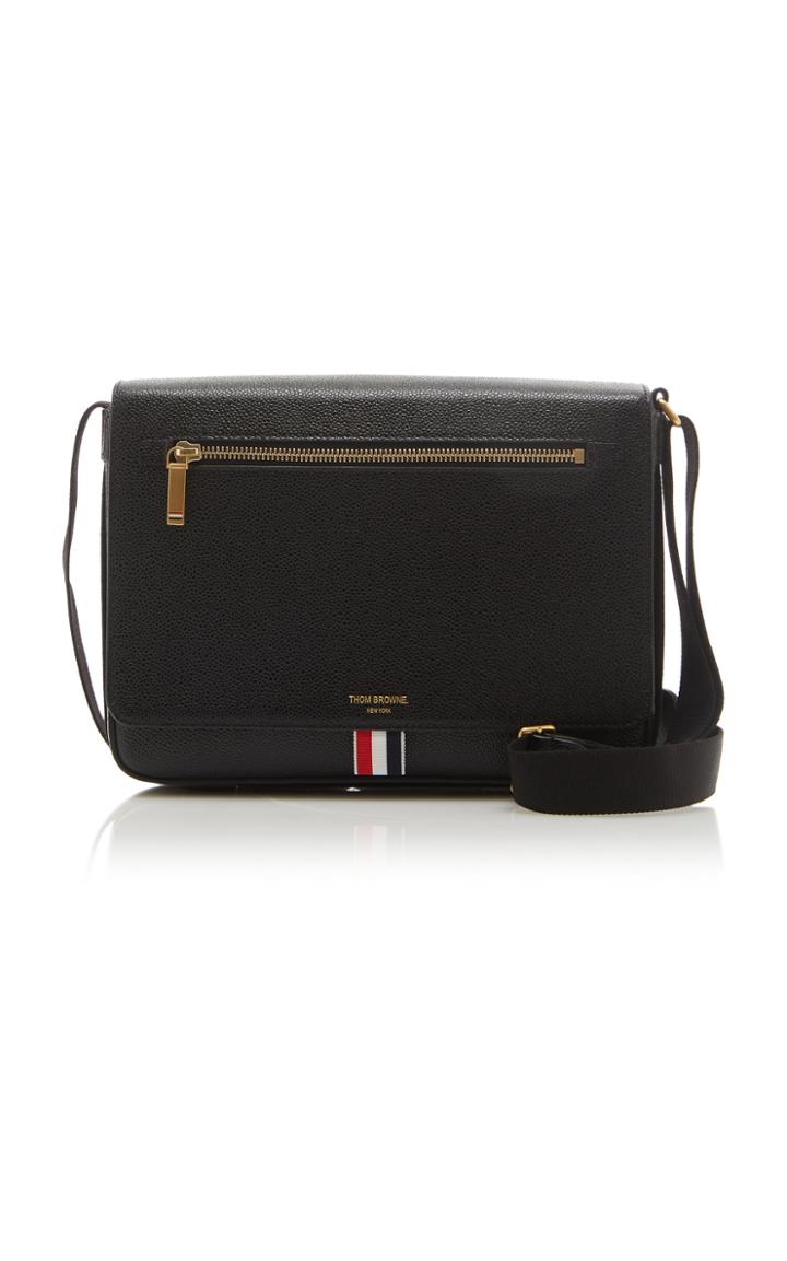 Thom Browne Textured Leather Reporter Bag