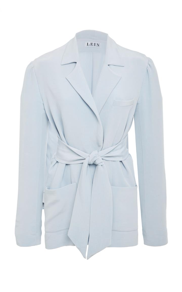 Lein Dusty Blue Eternal City Crepe Jacket