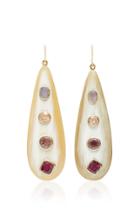 Ashley Pittman Upendo Rose Quartz Orange Zircon Pink Amethyst And Garnet Earrings
