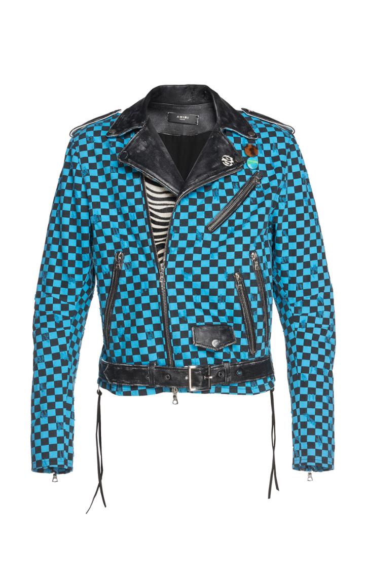 Amiri Artist Checked Moto Jacket
