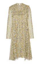 Dondup Sheer Floral Ruffled Dress