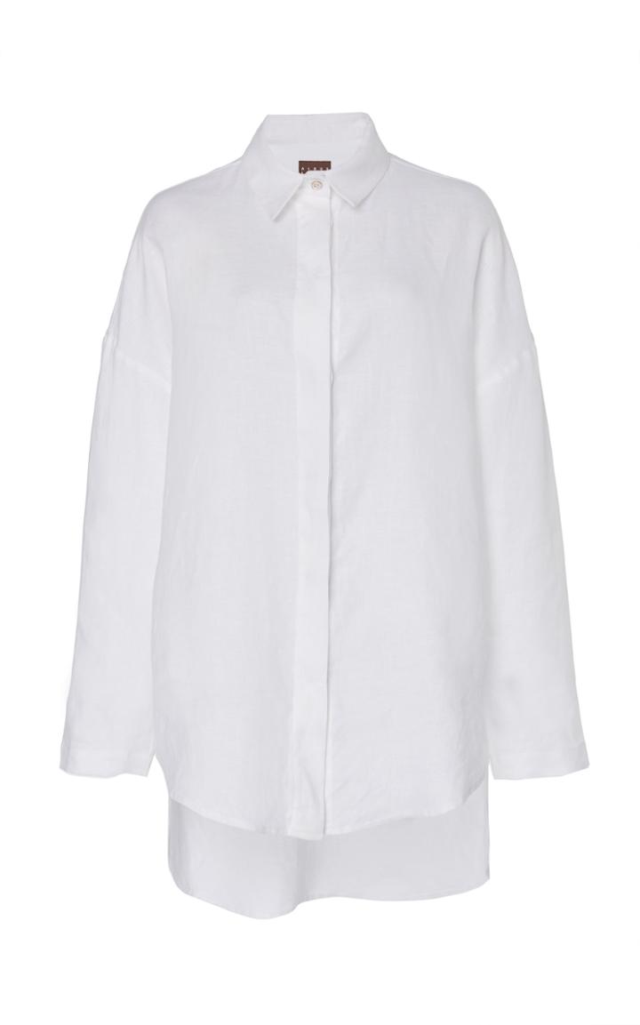 Moda Operandi Albus Lumen Oversized Linen Top Size: 6