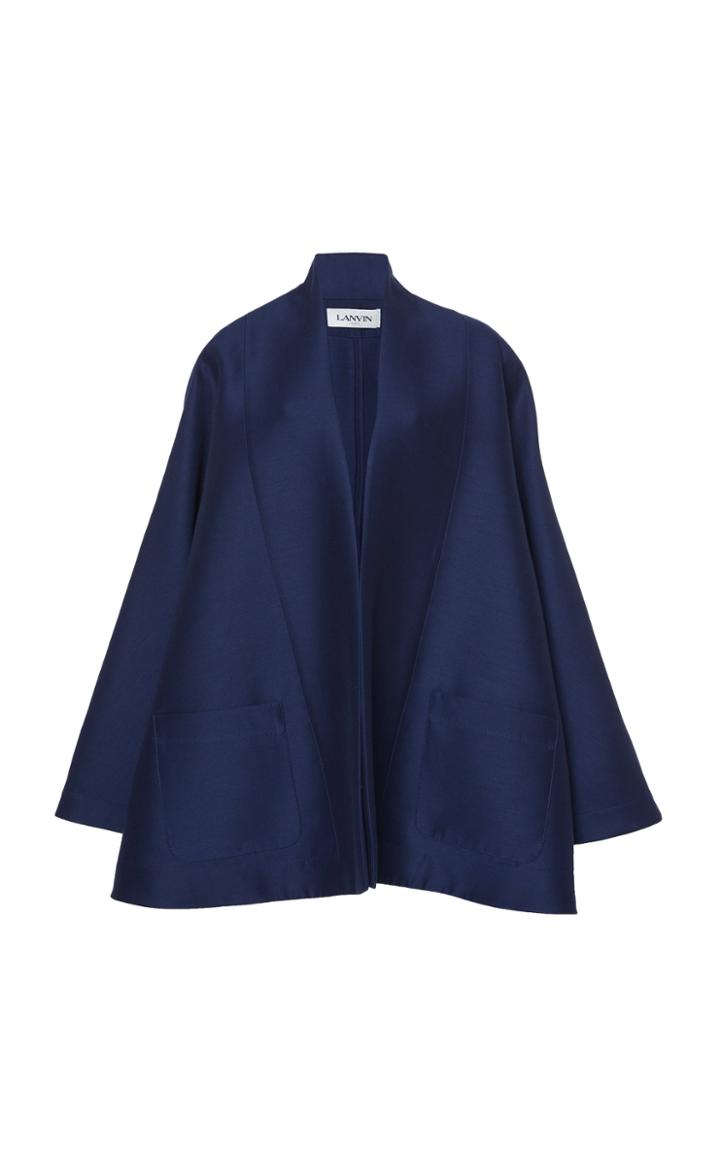 Lanvin Wool-silk Blend Cape Jacket