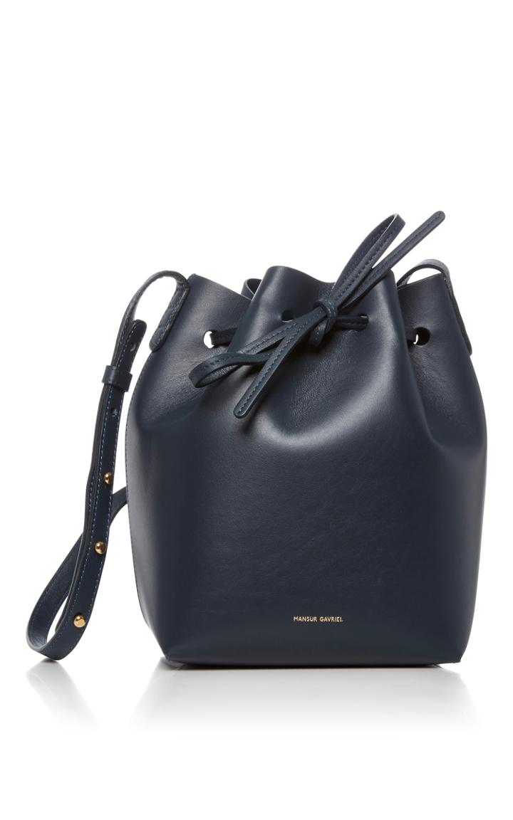Mansur Gavriel Navy Blue Bucket Bag