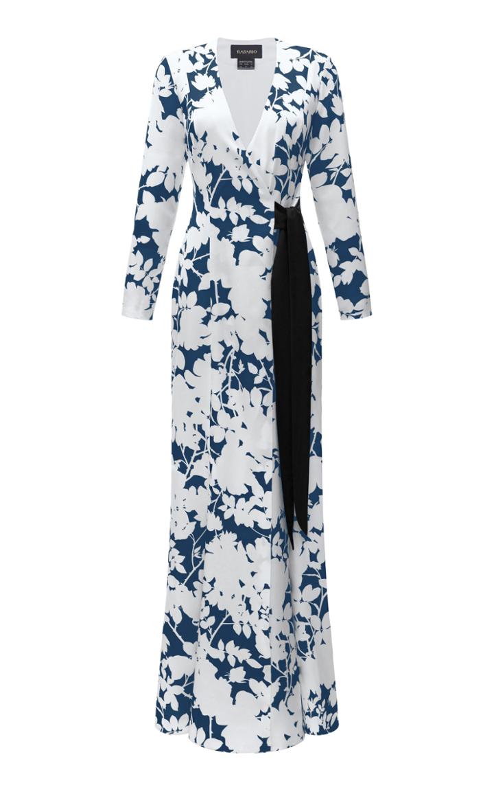 Moda Operandi Rasario Floral Printd Satin Gown Size: 40