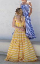 Thierry Colson Rosanna Nautical Stripes Midi Dress