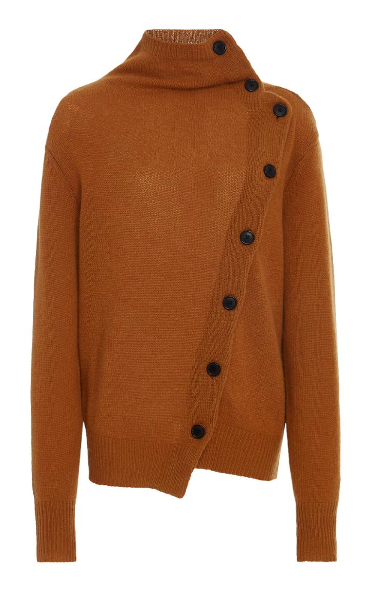 Isabel Marant Chass Button-detailed Cashmere Turtleneck Sweater