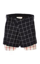 Monse Peek-a-boo Windowpane Shorts