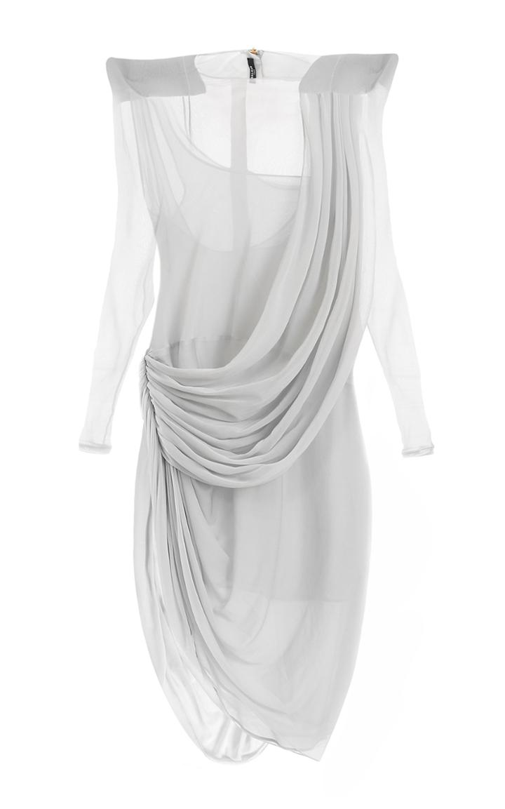 Moda Operandi Balmain Semi-sheer Jersey Dress