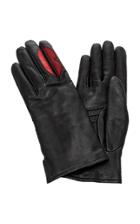 Yestadt Millinery Lip-detailed Leather Gloves