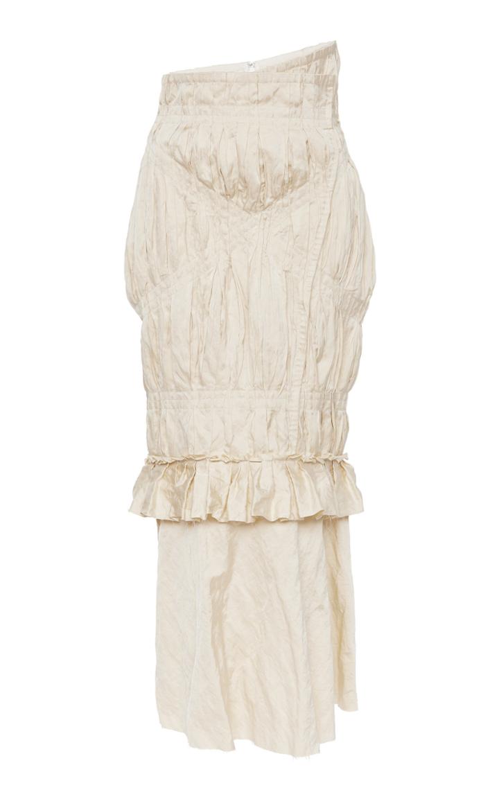 Brock Collection Odorous Ruched Taffeta Skirt