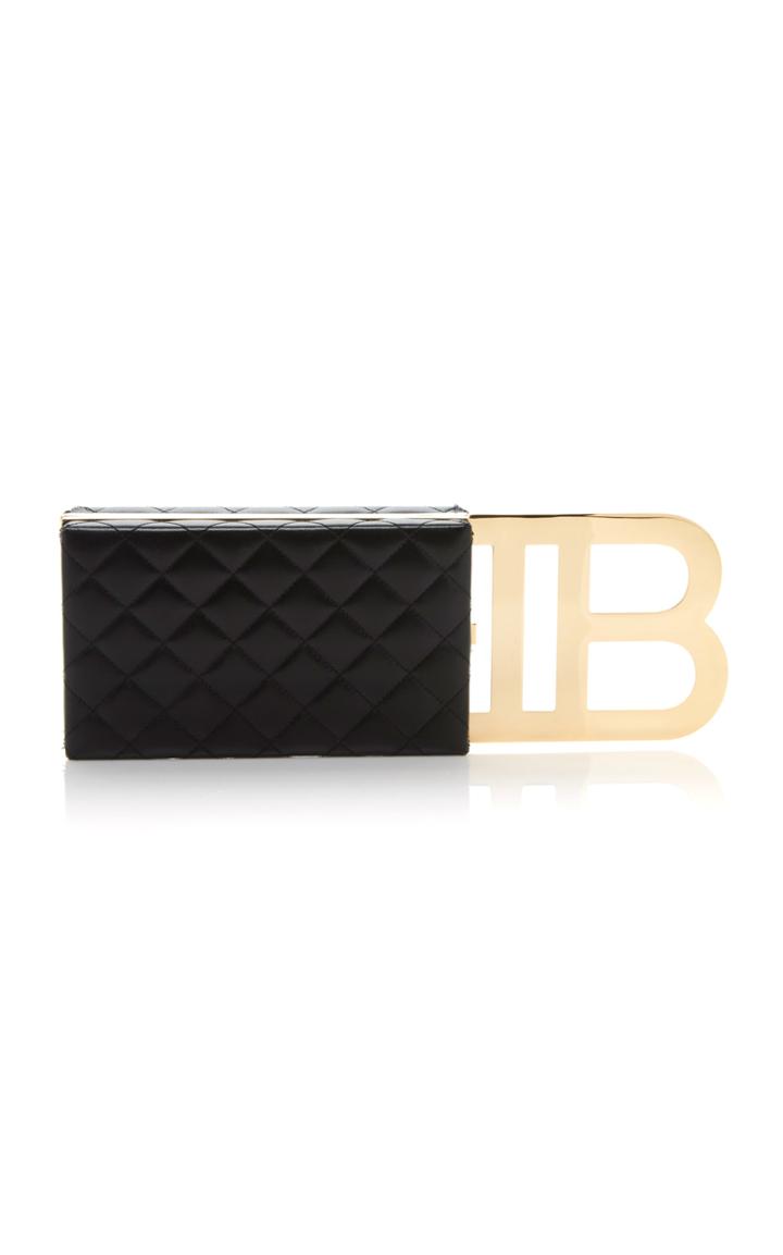 Balmain B-minaudiere Quilted Leather Bag