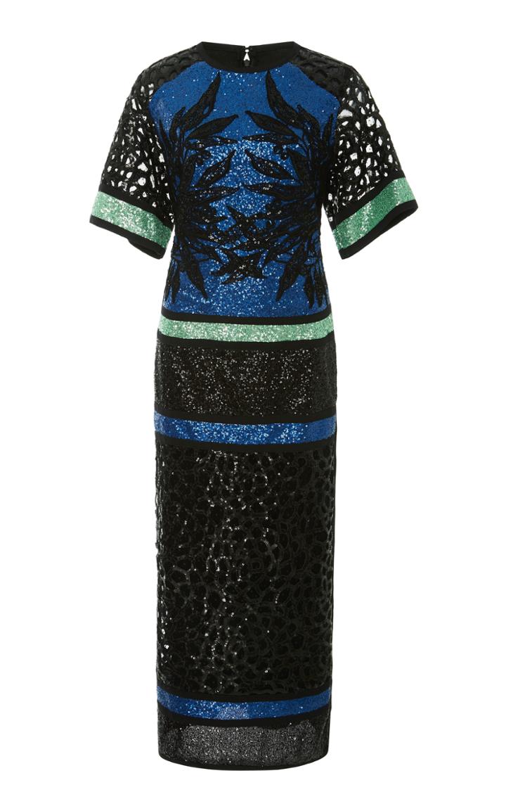 Elie Saab Sequin Midi Dress