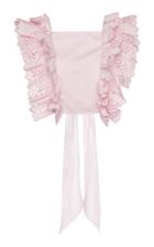 Alberta Ferretti Eyelet Cotton Blend Top