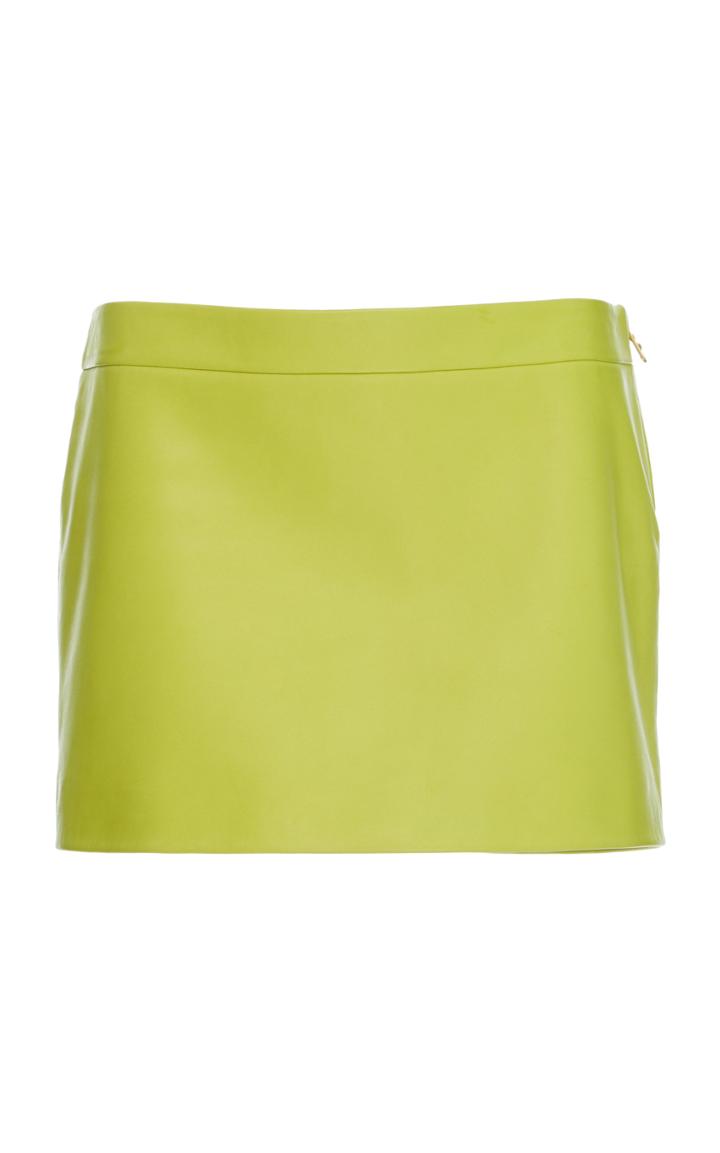 Versace Fitted Leather Skirt