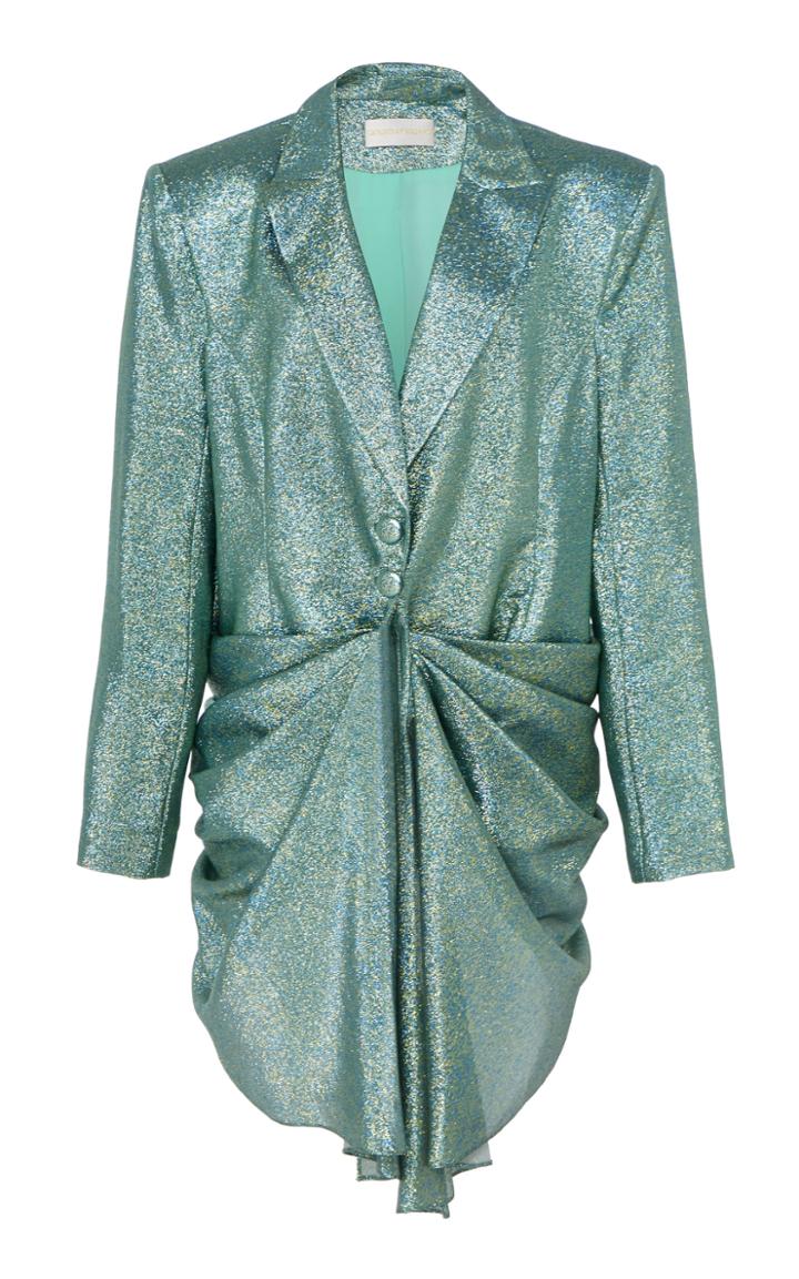 Moda Operandi Christian Siriano Asymmetric Silk-blend Blazer Size: 0