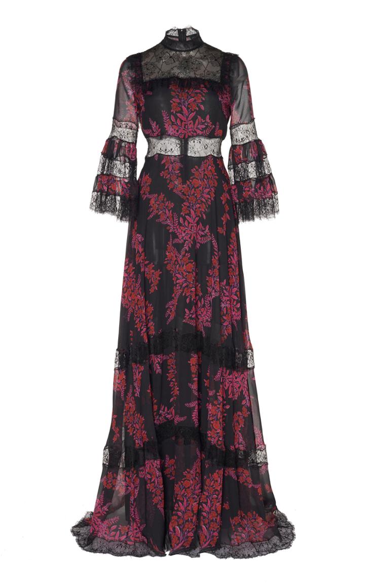 Giambattista Valli Overlay Silk Maxi Dress