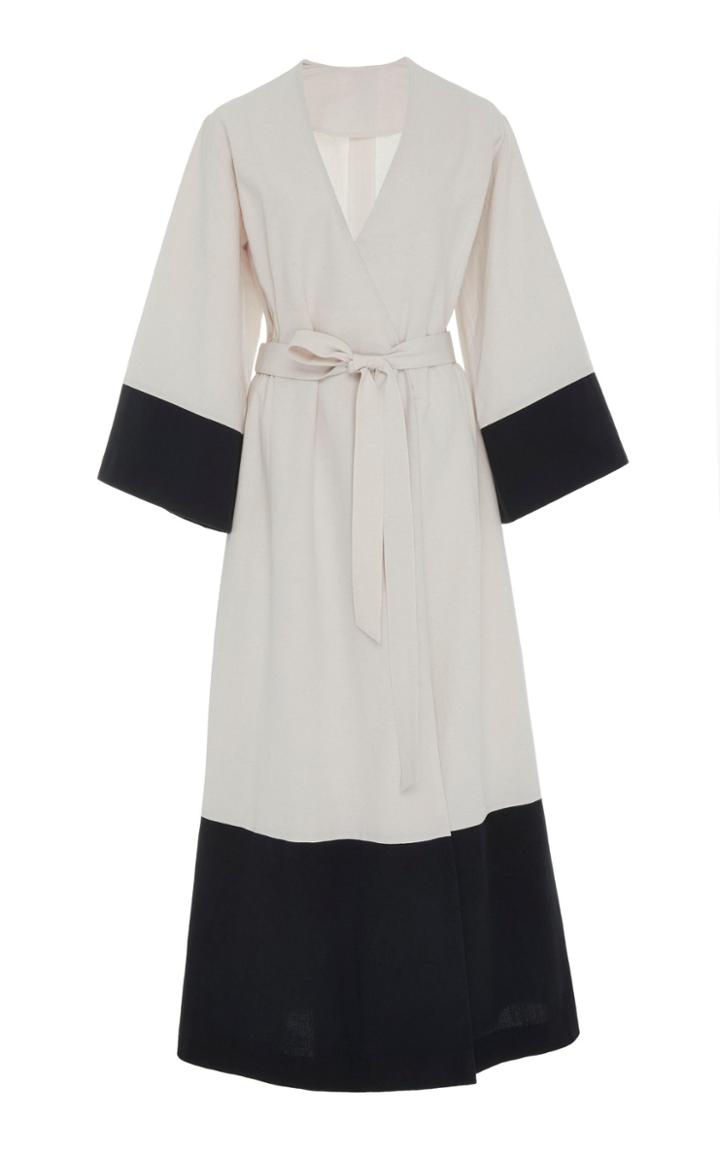 Bouguessa Contrasted Cotton Wrap Dress