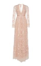 Needle & Thread Eleanor Embroidered Multi-layer Tulle Gown Size: 0