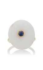 Cvc Stones M'o Exclusive: 18k Gold Beach Stone And Sapphire Lake Ring