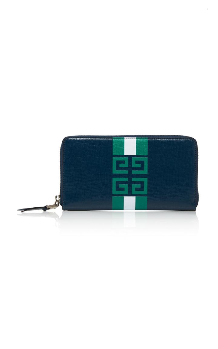 Givenchy Color-block Printed Leather Wallet
