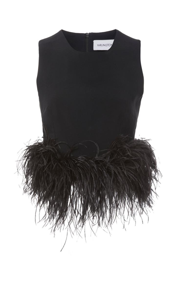 16arlington Feather Crepe Cropped Top