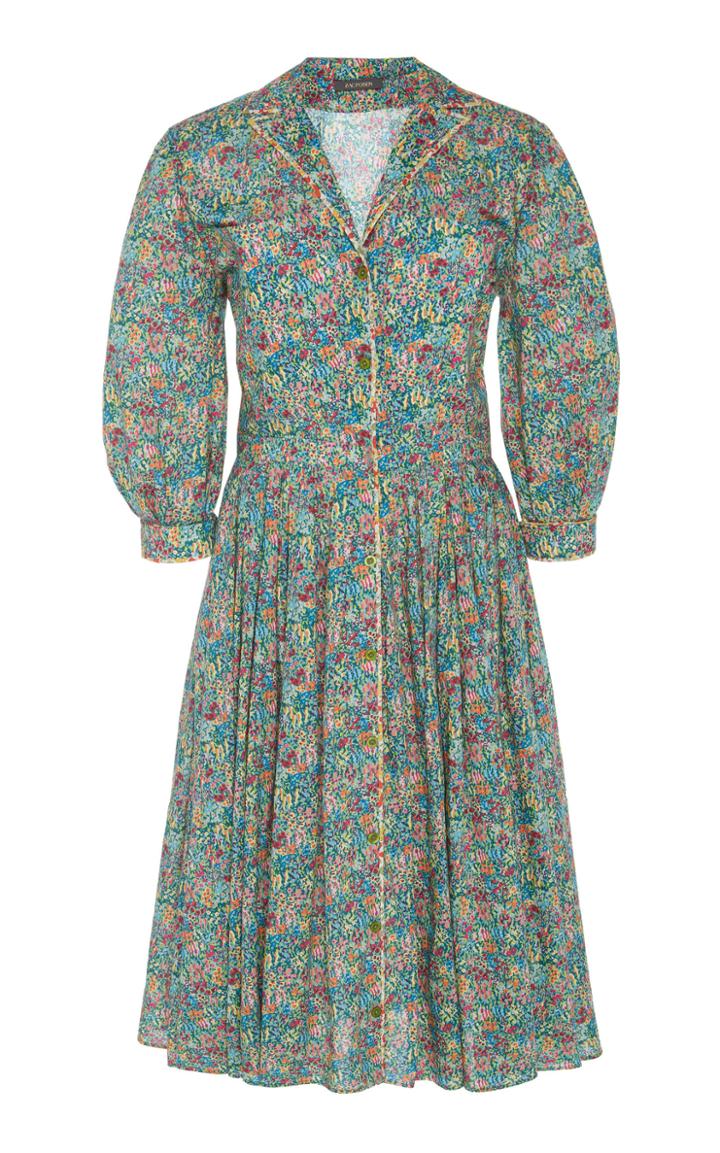 Zac Posen Liberty Cotton Shirt Dress