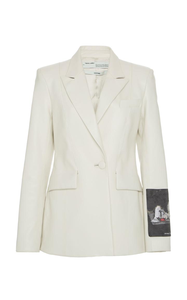 Off-white C/o Virgil Abloh Leather Fitted Blazer