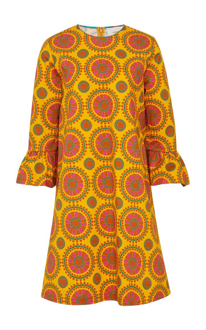 La Doublej Printed Cotton-blend Shift Dress