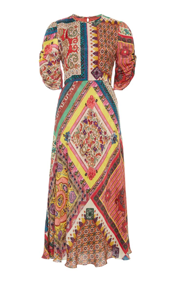Etro Patterned Silk-blend Midi Dress