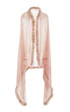 Ama Pure Righino Rosee Fur Shawl