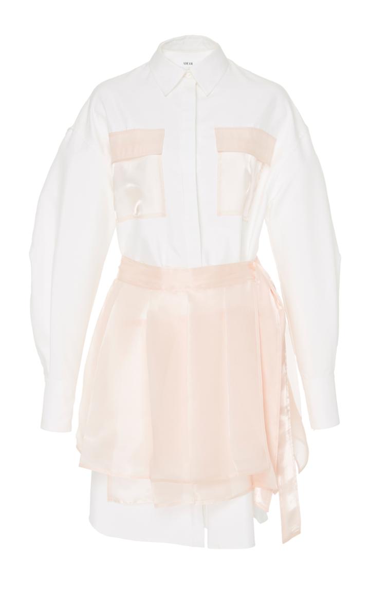Adeam Pleated Workwear Shirt Dress