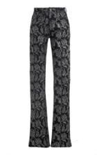 Moda Operandi Redemption Glittered Floral Jacquard Flared-leg Trousers