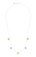 M.spalten 14k Gold Diamond And Moonstone Necklace