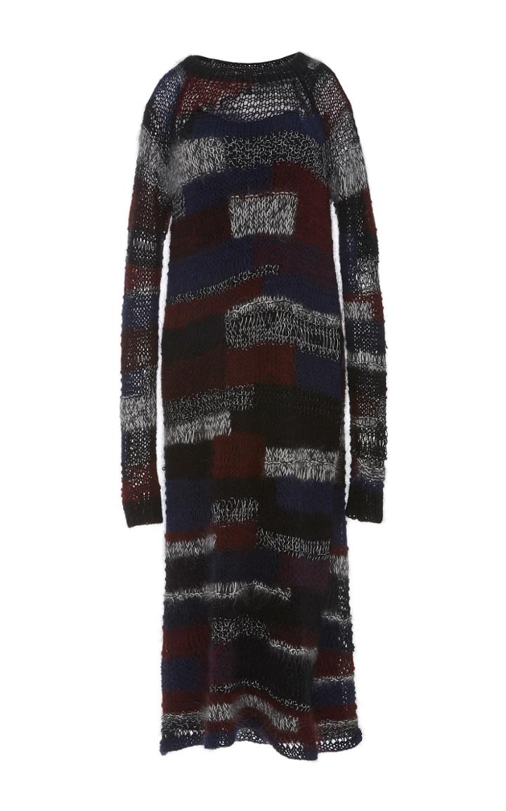 Rosetta Getty Patchwork Gauze Sweater Dress