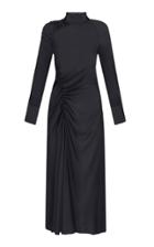 Moda Operandi Anna October Ruched Satin Midi Dress