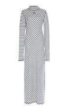 Loewe Striped Jersey Turtleneck Midi Dress
