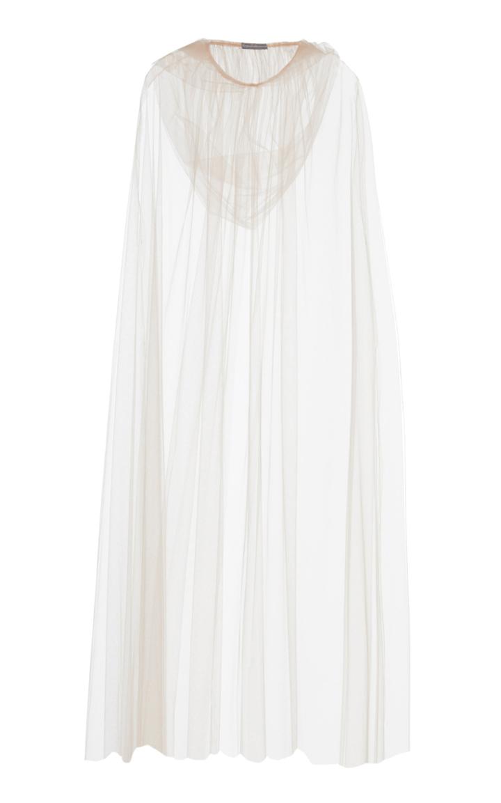 Monique Lhuillier Tulle Hooded Cape