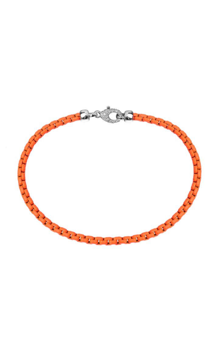 Moda Operandi Ee Ra 18k White Gold Neon Orange Giada Anklet