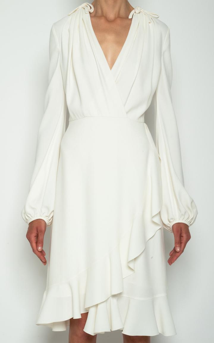 Moda Operandi Giambattista Valli Ruffled Hem Long Sleeved Dress