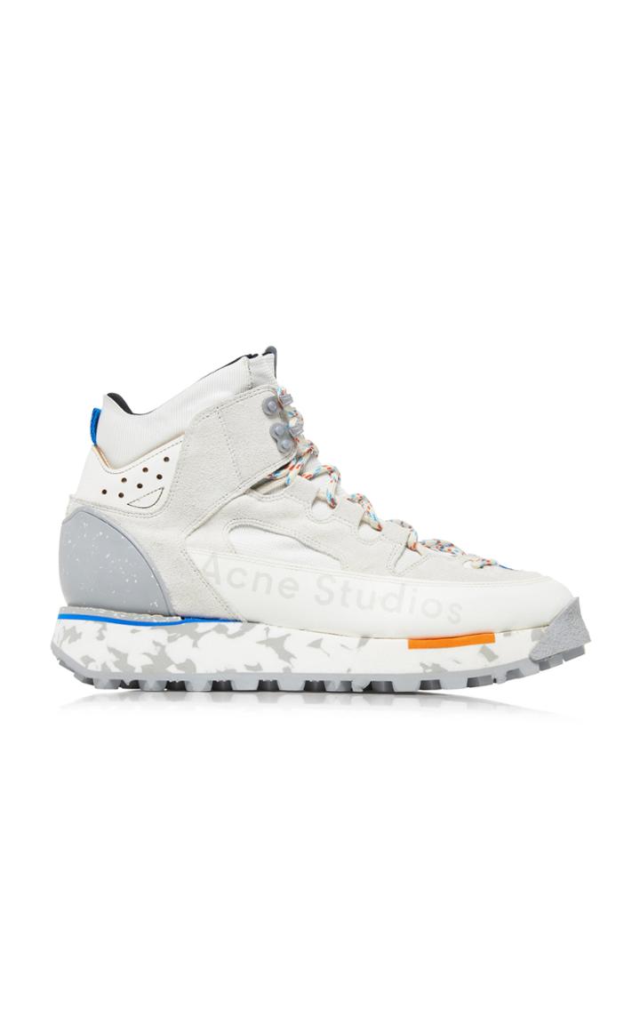 Acne Studios Bertrand High-top Leather And Suede Sneakers