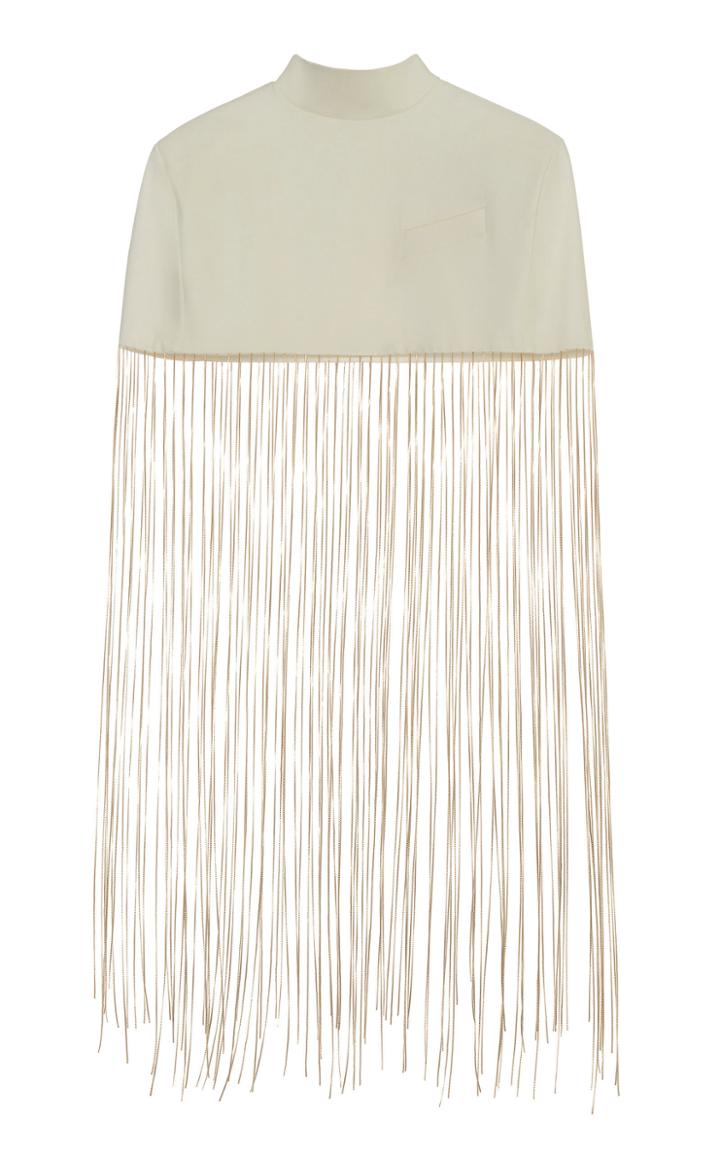 Aleksandre Akhalkatsishvili Fringed Cotton Cropped Cape